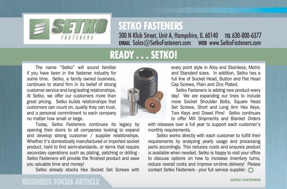 Line Card Setko Fasteners & Distribution